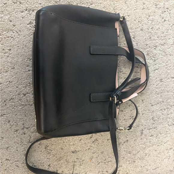 Kate Spade “Anisa” Black Tote with pink straps faded front logo otherwise GuC - Picture 13 of 16